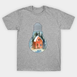 Vintage House In A Light Bulb T-Shirt